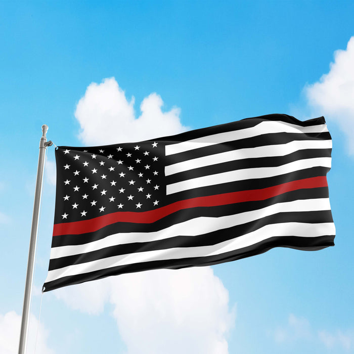 Thin Red Blue Green Line Honor Flag Banner