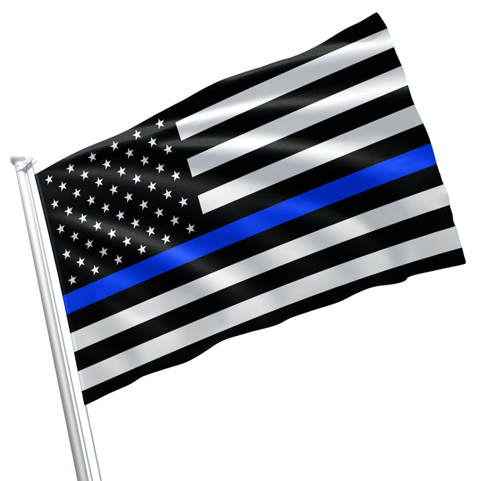 Thin Red Blue Green Line Honor Flag Banner