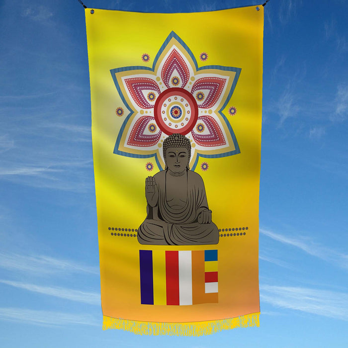 Buddhism Budda Ganesha Ganesh Ganapati Flag Banner