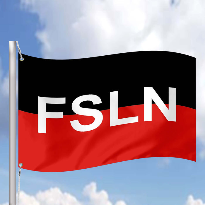 The Sandinista National Liberation Front FSLN Political Party Nicaragua Flag Banner