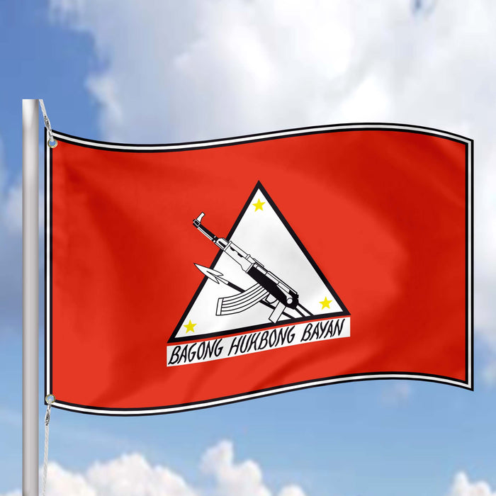 Communist Party of the Philippines – New People's Army NPA Bagong Hukbong Bayan Flag Banner