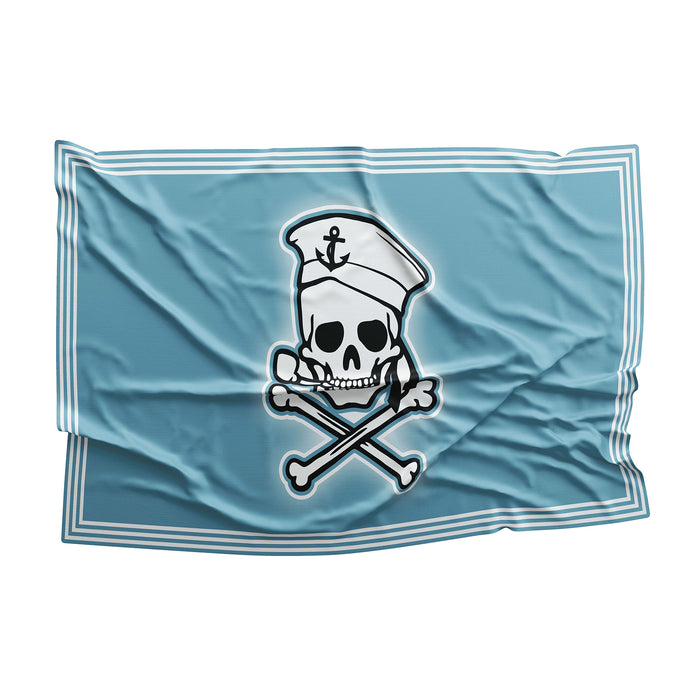 US Navy Skull Flag Banner