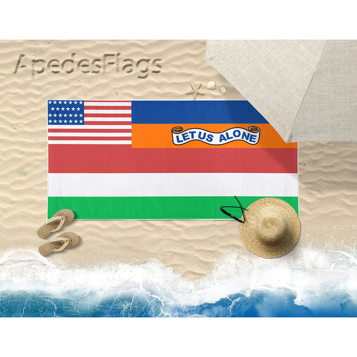 Mosely Flag of Florida (1845) Let Us Alone Beach & Bath Towel Rectangle 30″ × 60″