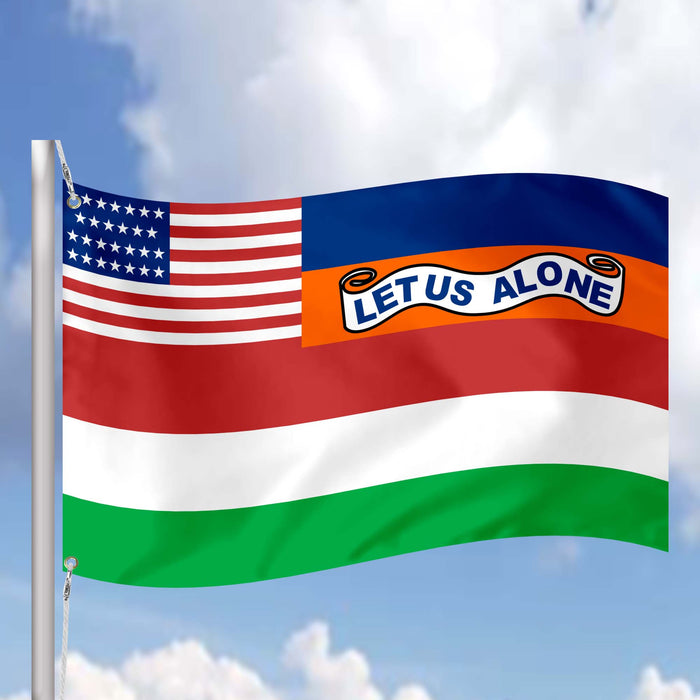 Mosely Flag of Florida (1845) Let Us Alone Flag Banner