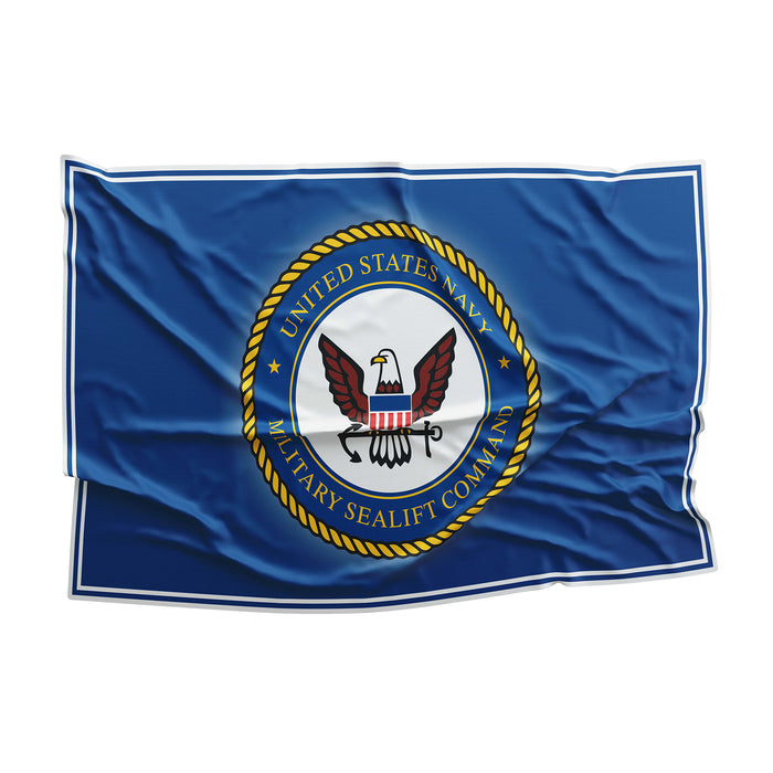 US Military Sealift Commands Flag Banner