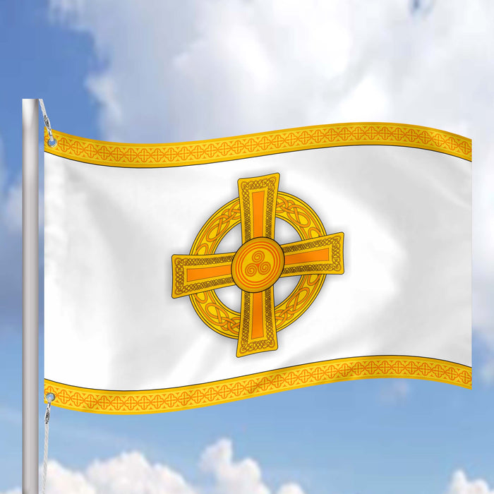 Irish Celtic Cross Religious Symbol Amulet Flag Banner