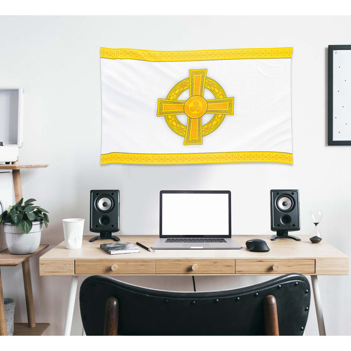 Irish Celtic Cross Religious Symbol Amulet Flag Banner