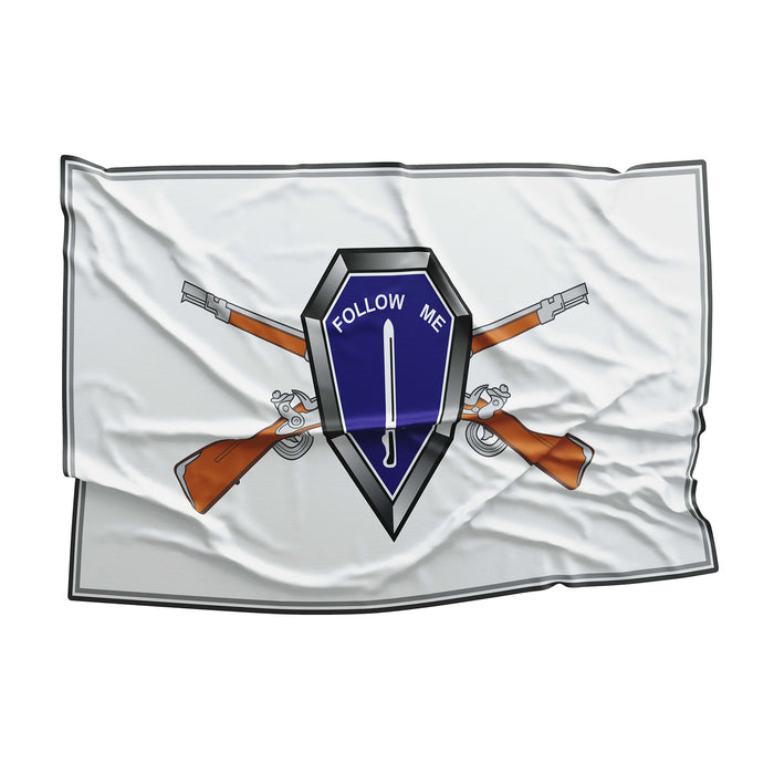 Follow Me Cross Rifles US Army United Flag Banner