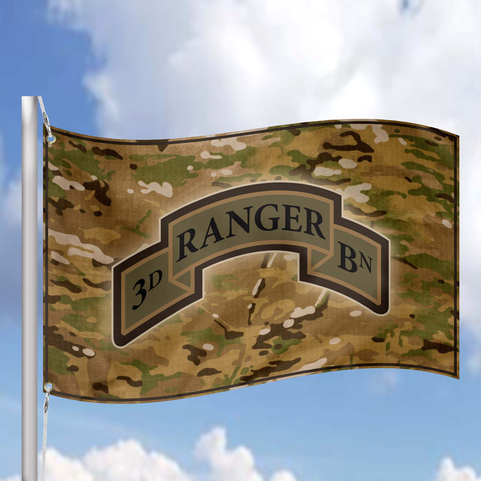 US Army Ranger Battalion Insignia Flag Banner