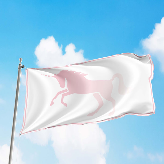 Satire Religion Invisible Pink Unicorn Flag Banner