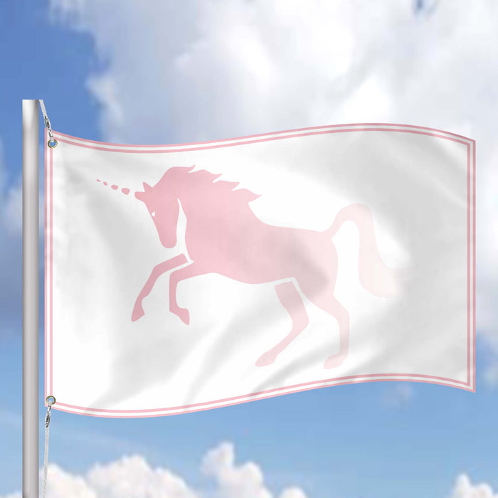 Satire Religion Invisible Pink Unicorn Flag Banner