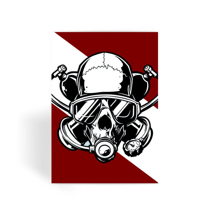 Diver Down Greeting Card - Apedes Flags and Banners