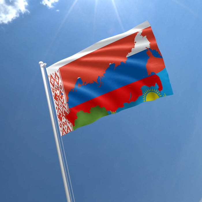 Belarus and Russia Together Flag Banner
