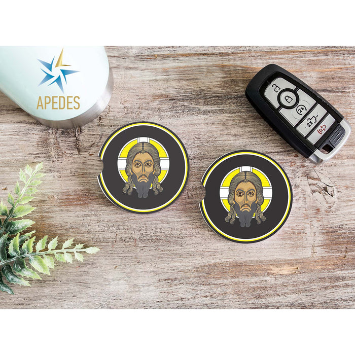 Khorugv Jesus Chistian Car Cup Holder Coaster (Set of 2)