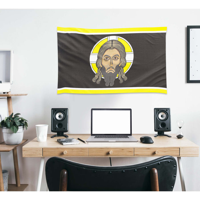 Christian Jesus Loves You Flag Banner