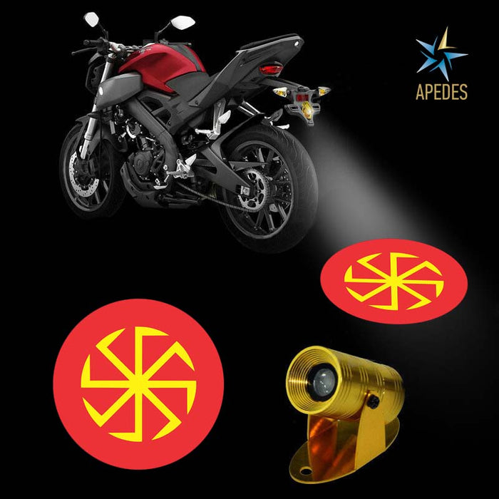 Kolovrat Slavic Solar Symbol Motorcycle Bike Car LED Projector Light Waterproof