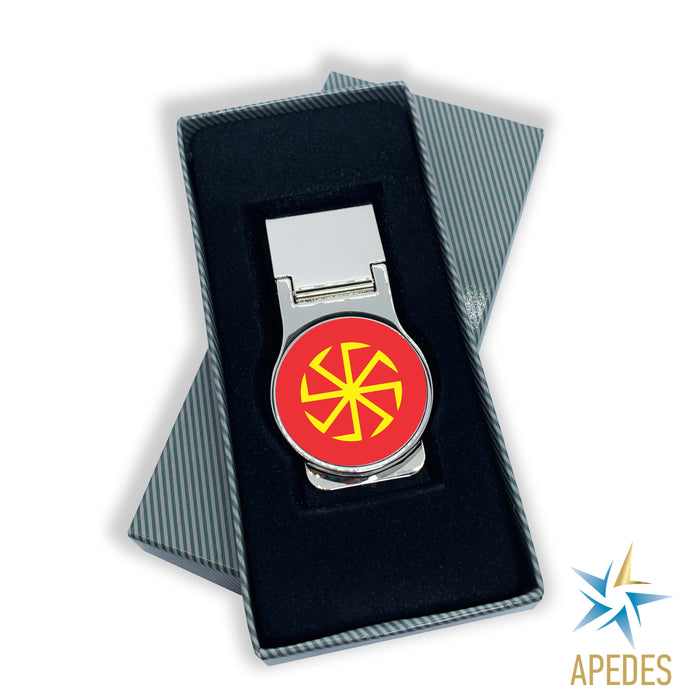 Kolovrat Slavic Solar Symbol Money Clip