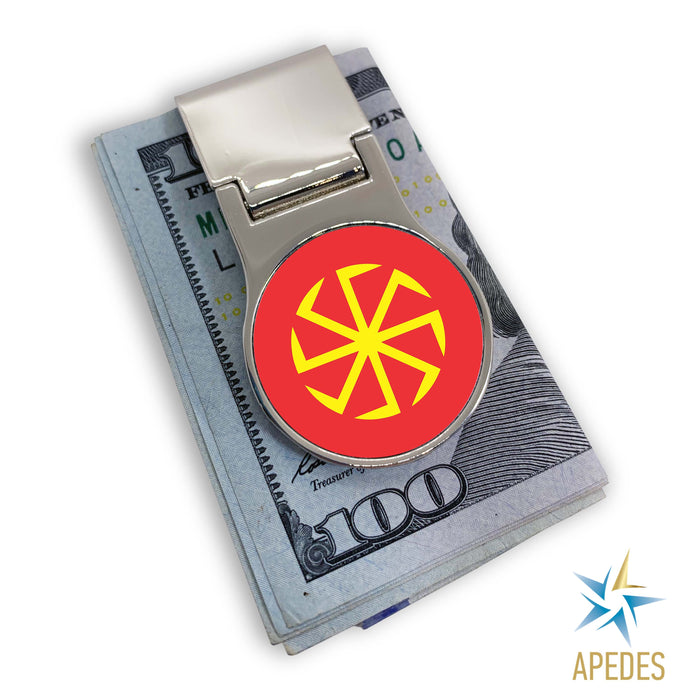 Kolovrat Slavic Solar Symbol Money Clip