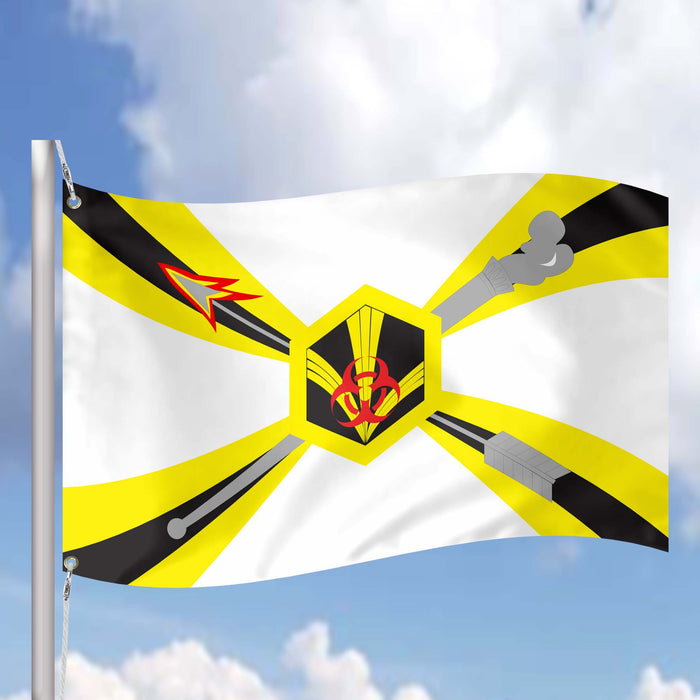 Troops of Radiation, Сhemical and Biological Protection Russia RKHBZ Flag Banner