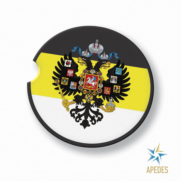 Russian Imperial Coat of Arms Car Cup Holder Coaster (Set of 2)