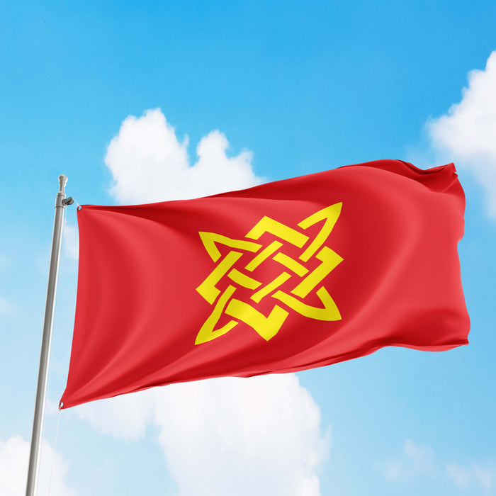 Slavic Symbols Gods Kolovrat Flag Banner