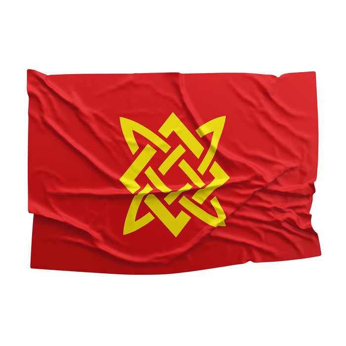 Slavic Symbols Gods Kolovrat Flag Banner