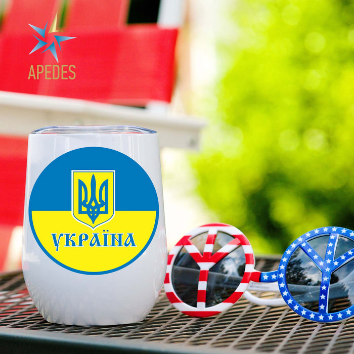 Ukraine Stainless Steel Stemless Wine Cup 12 OZ