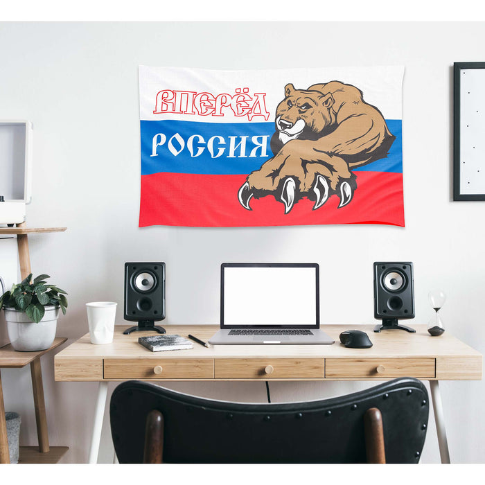 Vladimir Vladimirovich Putin President of Russia United Russia Yedinaya Rossiya Flag Banner