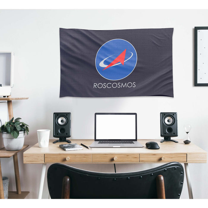 Roscosmos State Corporation for Space Activities Russia Flag Banner