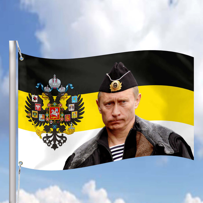 Vladimir Vladimirovich Putin President of Russia United Russia Yedinaya Rossiya Flag Banner