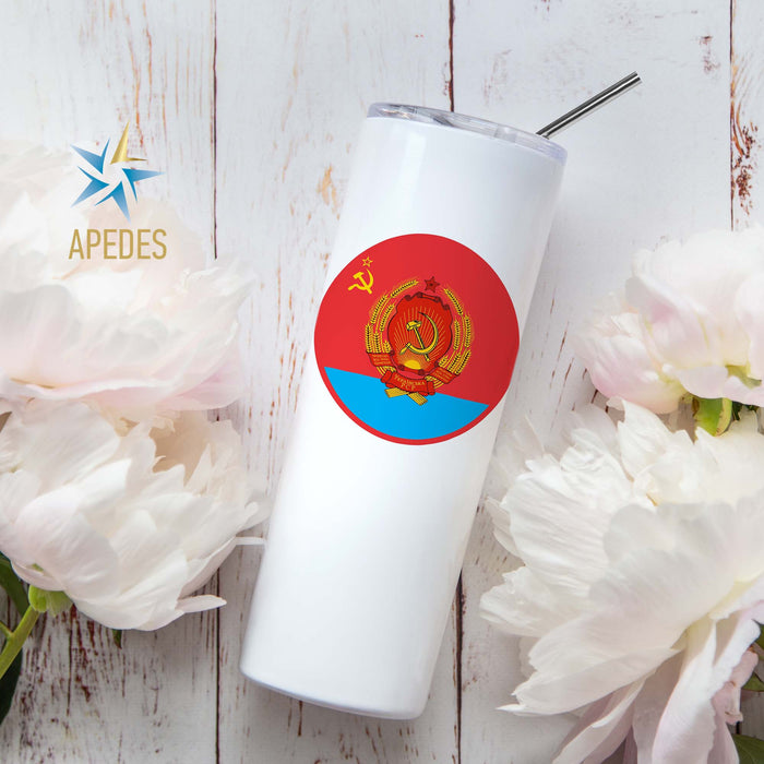 Born in USSR Stainless Steel Skinny Tumbler 20 OZ