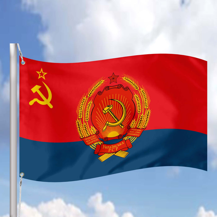 15 Soviet Socialist Republic With Coat Of Arms Flag Banner