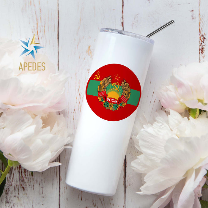 Born in USSR Stainless Steel Skinny Tumbler 20 OZ