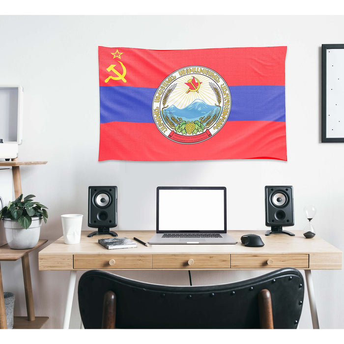 15 Soviet Socialist Republic With Coat Of Arms Flag Banner