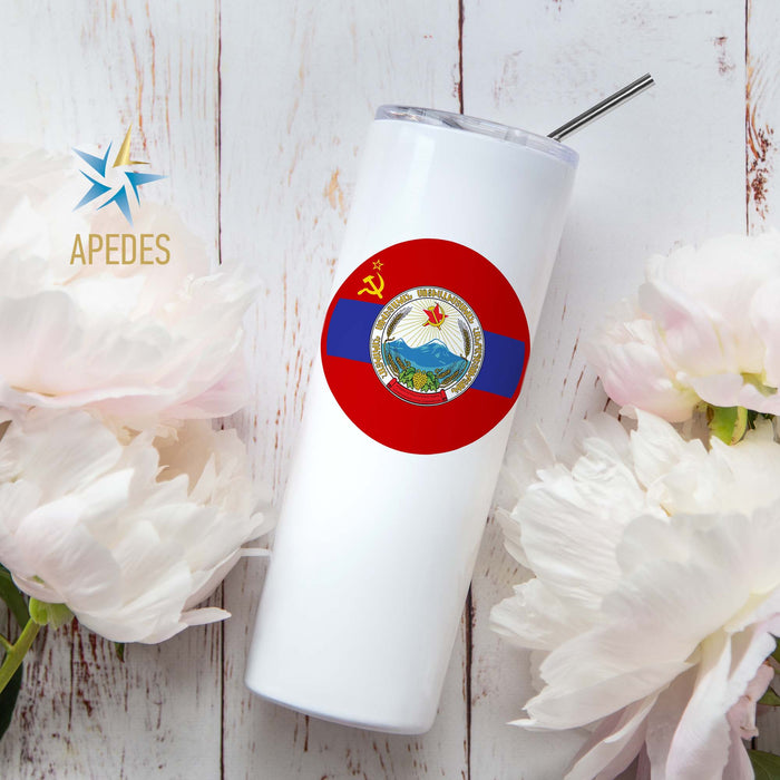 Born in USSR Stainless Steel Skinny Tumbler 20 OZ