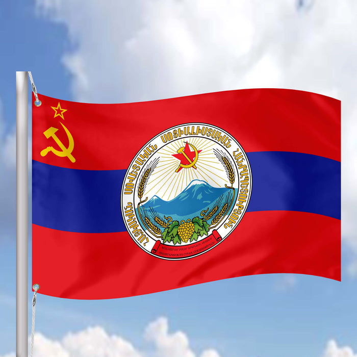 15 Soviet Socialist Republic With Coat Of Arms Flag Banner