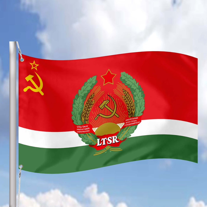 15 Soviet Socialist Republic With Coat Of Arms Flag Banner